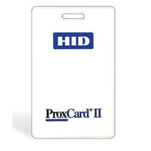HID ProxCard II badge holder on a white background