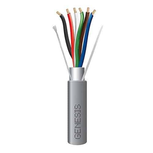 Genesis 32061109 22/6 Stranded Shielded Plenum Cable, CL3P, FPLP, CMP, FT6, 1000' (304.8 m), REELEX Pull Box, Gray