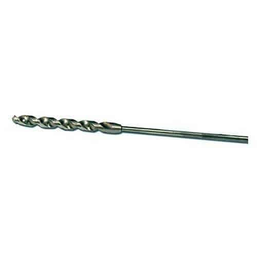Metal drill bit on a white background