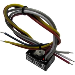 Electrical relay with multiple wires on a white background
