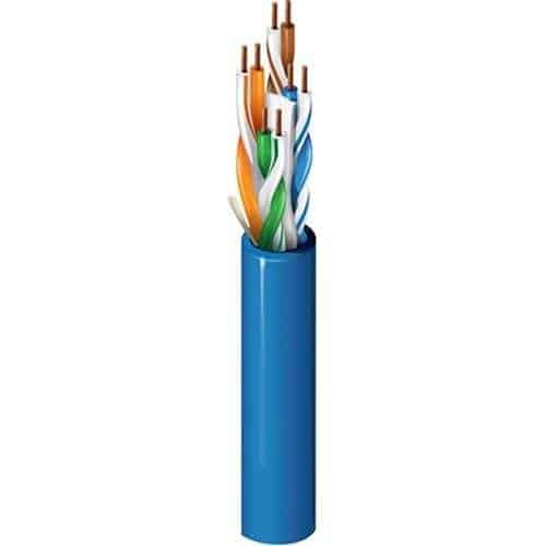 Belden 2413 D15U1000 CAT6 Plus Plenum Cable, 23/4 Solid BC, Unshielded, UTP, CMP, FT6, 1000' (304.8m), UnReel, Blue