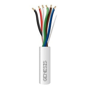 Genesis 21065501 22/6 Stranded Riser Cable, CL3R, FPLR, CMR, FT4, Sunlight Resistant, 500' (152.4 m), REELEX Pull Box, White (Replaces 11075501)