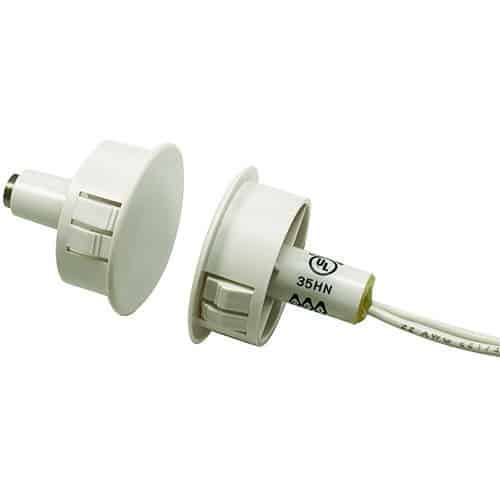 GRI 199-12-W 1" Steel Door Recessed Switch Set, Standard Gap, 5W, 175VDC, 0.25A, DPDT, x 2, White