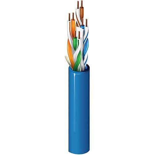 Belden 2413 009U1000 CAT6 Plus Plenum Cable, 23/4 Solid BC, Unshielded, UTP, CMP, FT6, 1000' (304.8m) UnReel, White