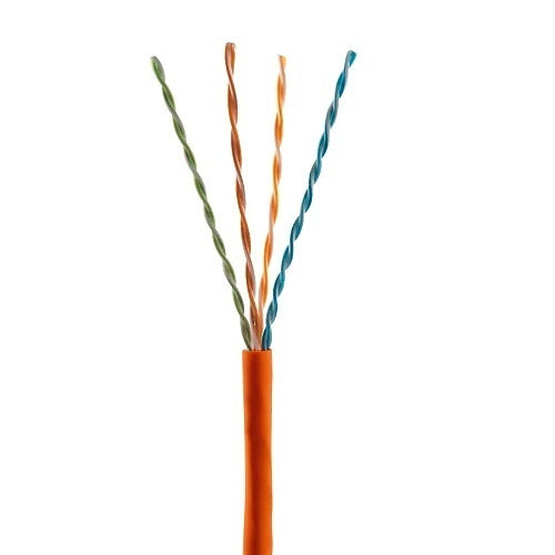 Essex U6500-004-ROR2 CAT6 Network Cable, CAT6 CMR UTP Cable, 500 MHz, Box, Orange