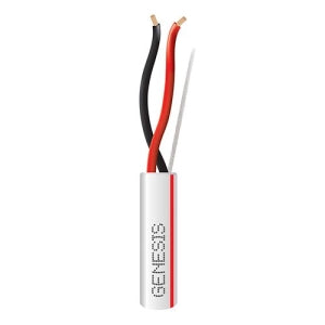 Genesis 3114111R 18/2 Stranded Plenum Cable, Unshielded, CL3P, FPLP, CMP, FT6, 1000' (304.8 m), REELEX Pull Box, White with Red Stripe