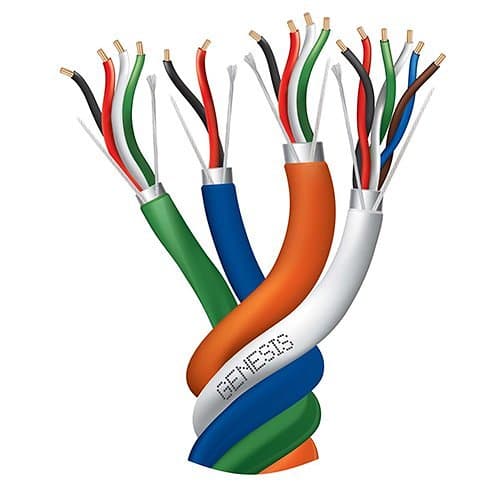 Genesis 22955099 Riser Profusion Access Control Cable, CL3R, FPLR, CMR, FT4, Sunlight Resistant, 500' (152.4m), Reel, Unjacketed