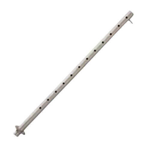 metal tube with holes in it on white background