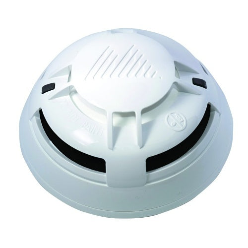 White smoke detector on a white background