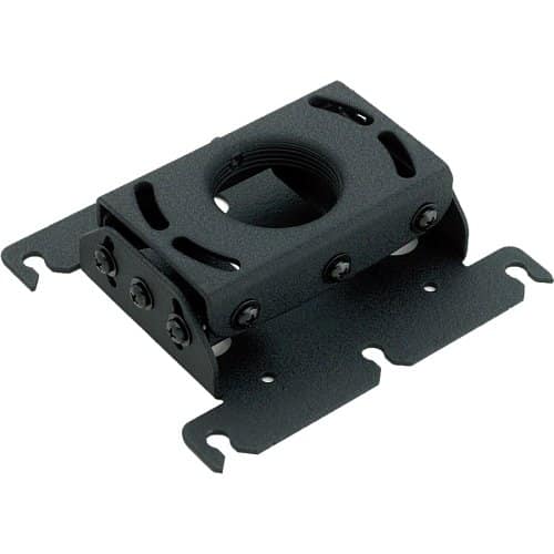 Black metal bracket on a white background