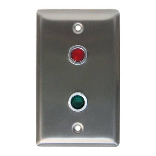 Camden CX-LED2RG Single Gang, 2 LEDs, Blank, 12/28 VDC, (1) Red LED and (1) Green LED, Mounted In Faceplate