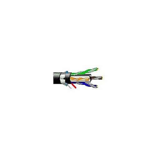 Belden 10GX63F 0101000 10GX CAT6A Enhanced Plenum Cable, 23/4 Bonded Solid BC, Foil Shielded, UTP, CMP, FT6, 1000' (304.8m)Reel, Black