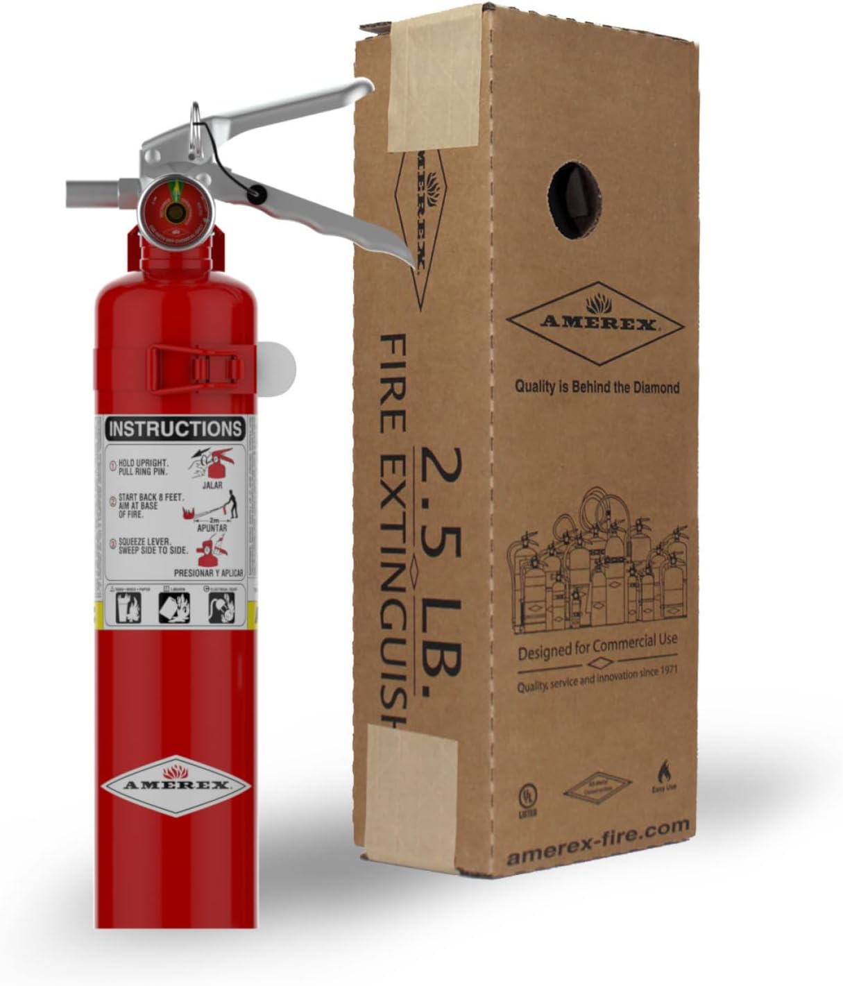 Amerex B417T 2.5lb ABC Dry Chemical Extinguisher with Vehicle Bracket