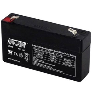 UltraTech IM-612 6V, 1.2Ah SLA Battery, F1 Terminal