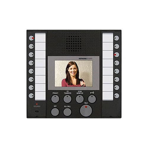 Aiphone AX-8MV Audio/Video Master with Buttons for up to 8-Masters Stations and 8-Doors or Sub Stations, Black