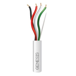 Genesis 31035512 22/4 Solid Plenum Cable, Unshielded, CL3P, FPLP, CMP, FT6, 500' (152.4m), REELEX Pull Box, Natural White