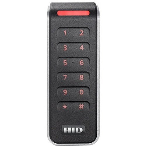 HID 20KNKS-00-000000 Signo 20K Keypad Mullion Pigtail Reader, 125 kHz, 13.56 MHz and 2.4 GHz, OSDP/Wiegand, Mobile Ready, Pigtail, Standard and Configuration, Black with Silver Trim