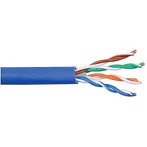 Belden M58281B Mohawk CAT6 Plenum Cable, 6LAN, 23/4 Solid BC, Unshielded, UTP, CMP, 1000' (304.8m) Box, Blue