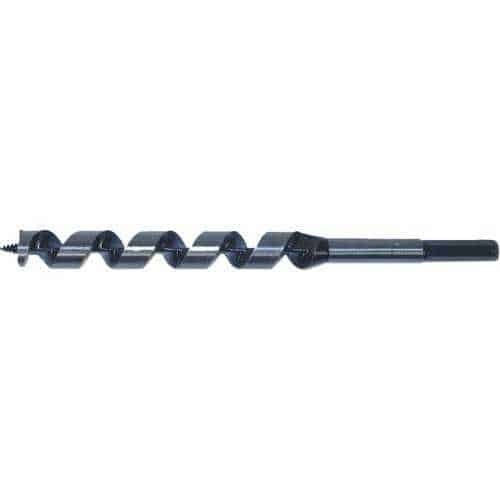 Cylindrical drill bit on a white background