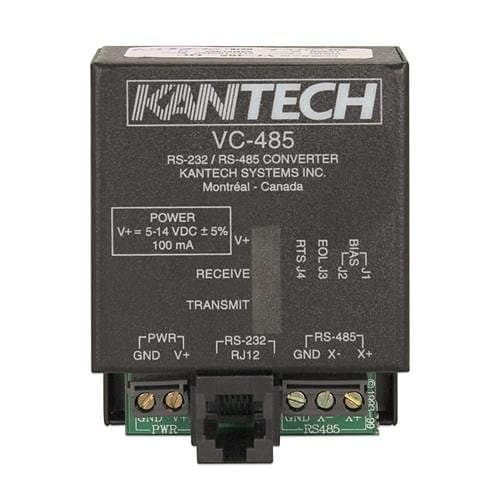 Kantech VC-485 RS-232/RS-485 converter on a white background