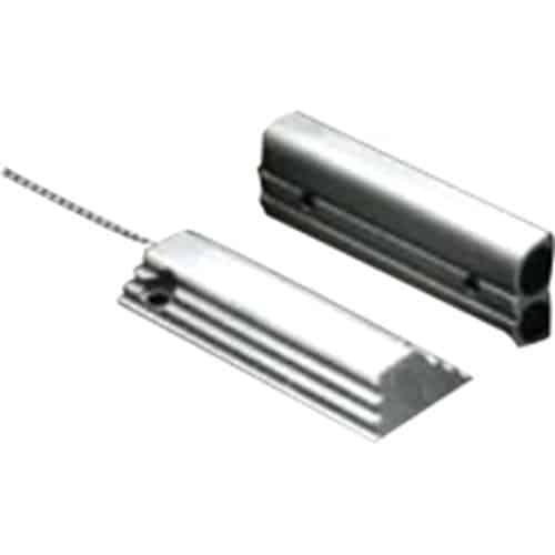 GRI 200-36 200 Series Floor Mount Industrial Overhead Door Switch Set, 2-1/2" Gap, 10W, 200VDC, 0.50 Amp, Closed Loop, N/O, and 36" Stainless-Steel Armored Cable, Aluminum