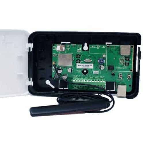 Electronic device with a circuit board inside on a white background