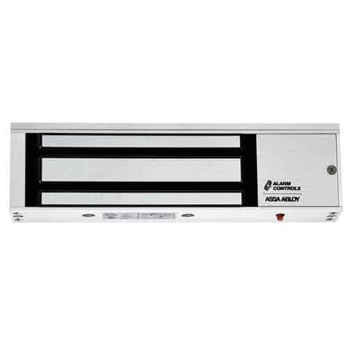 Alarm Controls 600L Single Magnetic Lock with Red LED Status Indicator, Clear Anodized