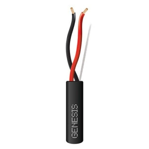 Genesis 54735508 16/2 Stranded Riser Audacious Speaker Cable, Unshielded, CMR, FT4, Sunlight Resistant, CL2R, 500' (152.4m), Pull Box, Black