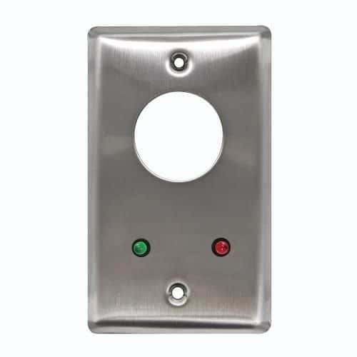 Camden CM-1220-7212 Door Controls CM-1220-7212 Key Switch, SPST N.O. and N.C. Momentary, Red and Green 12V LEDs Mounted on Faceplate