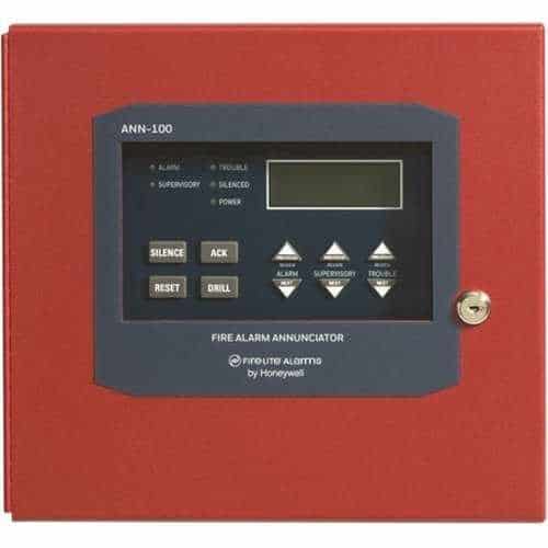 Fire-Lite ANN-100 80-Character LCD Remote Fire Annunciator, Backlit, Red