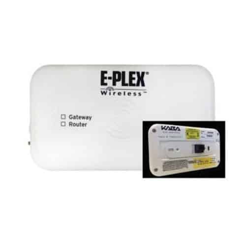 E-Plex Wireless device with inset showing a Kasa product on a white background