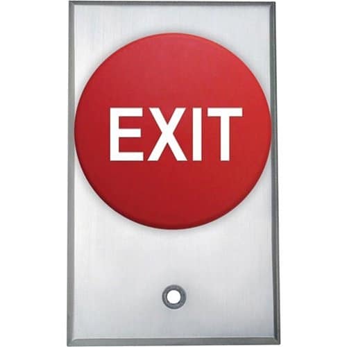 Camden CM-5050-R Push/Pull 2 3/8" Pushbutton, Aluminum Faceplate, N/O & N/C, Maintained, Red Button