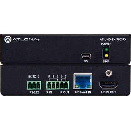 Atlona AT-UHD-EX-70C-RX 4K/UHD HDMI Over HDBaseT Receiver with Control and PoE