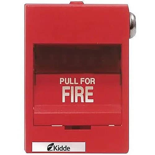 Edwards Signaling K-277B-1110 Single Action Fire Alarm Manual Pull Station with 6" Wire Leads, Single Pole, Open Current and Tool Reset
