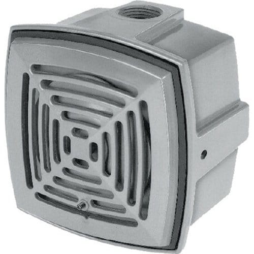 Edwards Signaling 870 Series Vibrating Horn, conduit mount, NEMA 4X/12/12K enclosure, 3.8 VA per lamp, 24 ohm DC coil res, 24DC, 0.16A