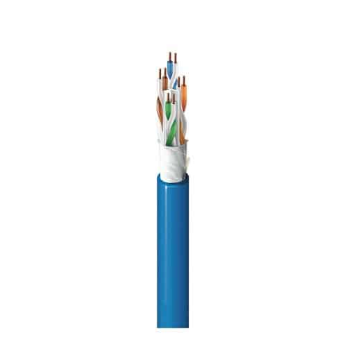 Belden 10GXW12 0061000 10GXW CAT6A Riser Cable, 23/4 Solid BC, Unshielded, UTP, CMR, CL3R, LP, FT4, 1000' (304.8m) Reel, Blue