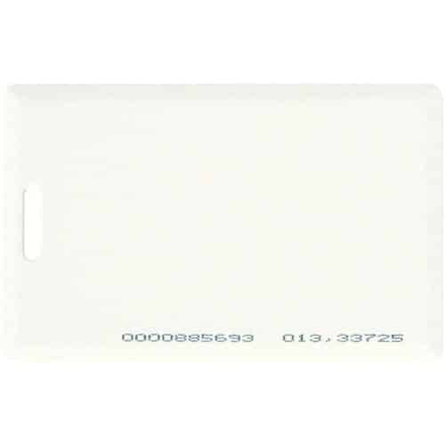 White key card on a white background