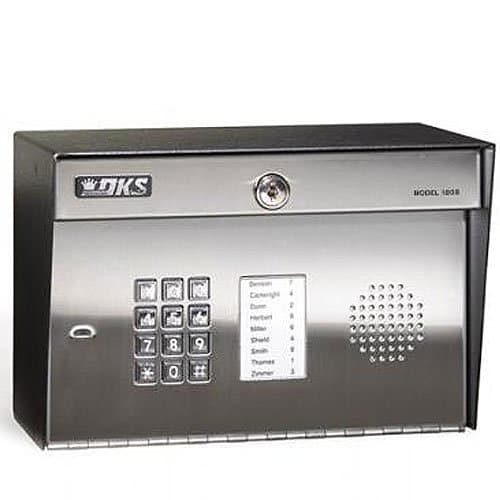 DoorKing 1808-084 1808 Series Telephone Entry System, Surface Mount, 600 Max Phone Numbers, Relays, One Auxilary Input