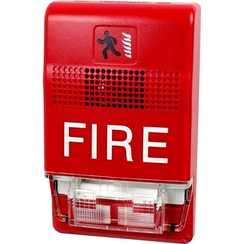 Kidde EG1RF-CVM Genesis Chime/Strobe, Wall Mount, 15-95 CD, Marked in.Fire in., 24VDC, Red