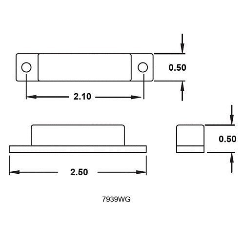 Resideo 7939WG-BR MPS20 Surface Mount Magnetic Alarm Contact with Terminals, 1-1/4" Gap, SPST, Brown