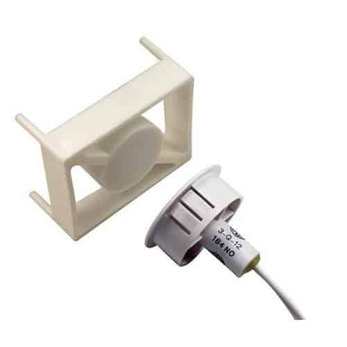 GRI GI-E184MC12W 184 Series 1" Recessed Steel Door Switch Set (10 pack) with MC-180 Door Channel Magnet, Standard Gap, 10W, 200VDC, 0.40 Amp, Closed, N/O, A, White