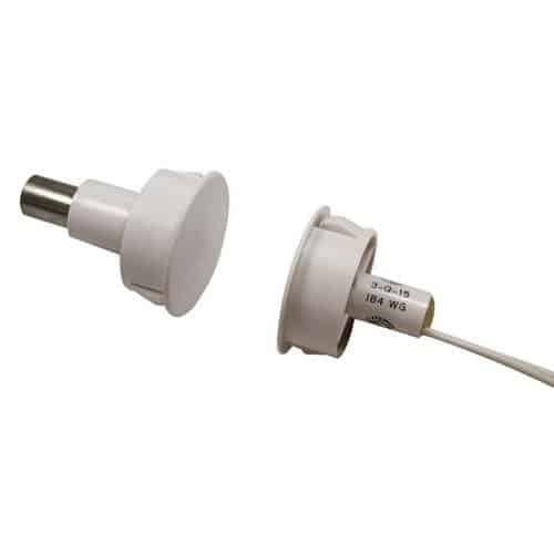 GRI GI-E18412WGW 184 Series 1" Steel Door Recessed Switch Set 10 pack , Wide Gap, 10W, 200VDC, 0.40 Amp, Closed Loop, N/O, A, and U.L. 10C Fire Rated, White
