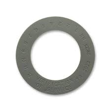 Gray rubber gasket on a white background