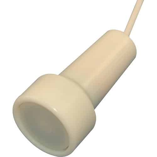 White plastic fitting on a white background