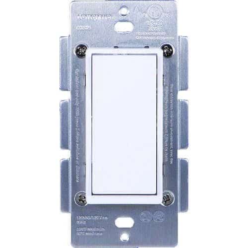 Honeywell Home Z53WSWITCH Z-Wave Plus Auxiliary 3-Way Switch, In-Wall, White with Light Almond Change Kit Included
