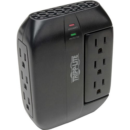 Tripp Lite SWIVEL6 Protect It! Surge Protector with Rotatable Outlets, Stationary, side facing Outlets, Direct-Plug In, 1200 Jouless