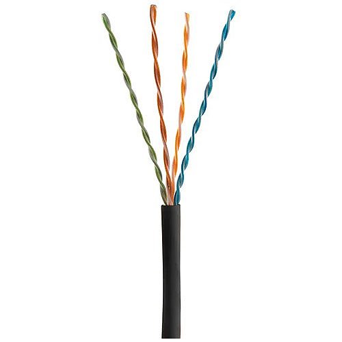 Essex U6500-004-RBK2 CAT6 CMR UTP Cable, 500MHz, Black