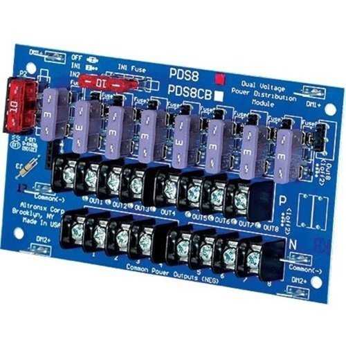 Altronix PDS8 Dual-Input Power Distribution Module, Eight Fused Outputs