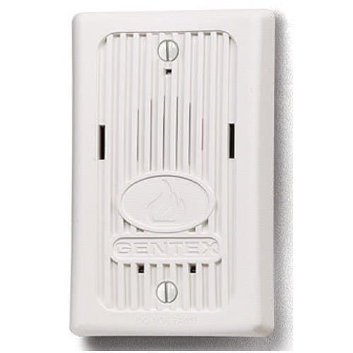 Gentex GX93-PW 12/24VDC Mini-Horn, Continuous or Temporal Sounder, PLAIN (no lettering), White Faceplate