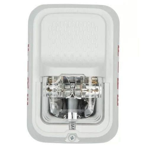 System Sensor SGWKLED L-Series Outdoor Compact Wall-Mounted LED Strobe, "FIRE", White
